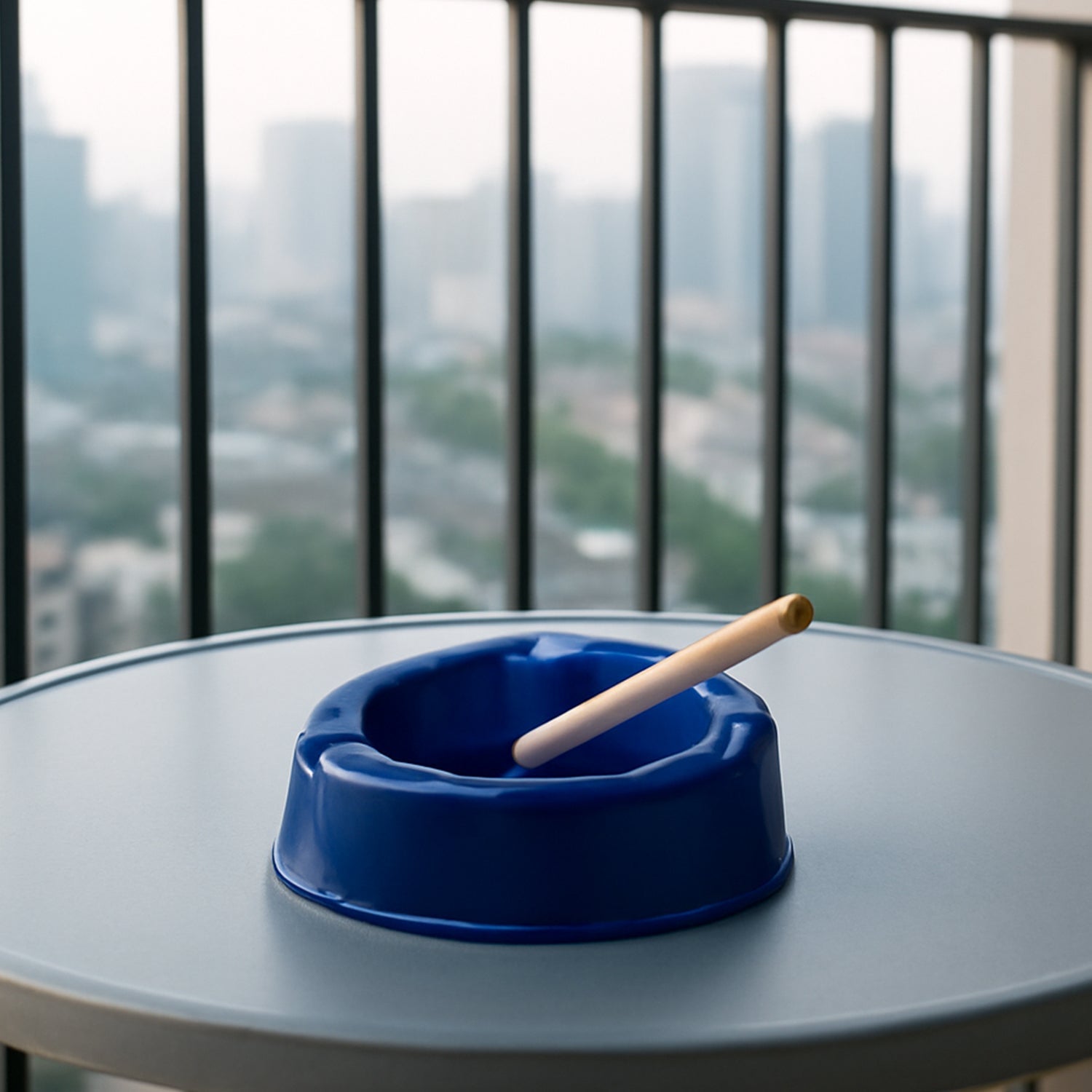 Oblivion Dark Blue Plastic Ashtray (1 pc) Oblivion Dark Blue Plastic Ashtray (1 pc)